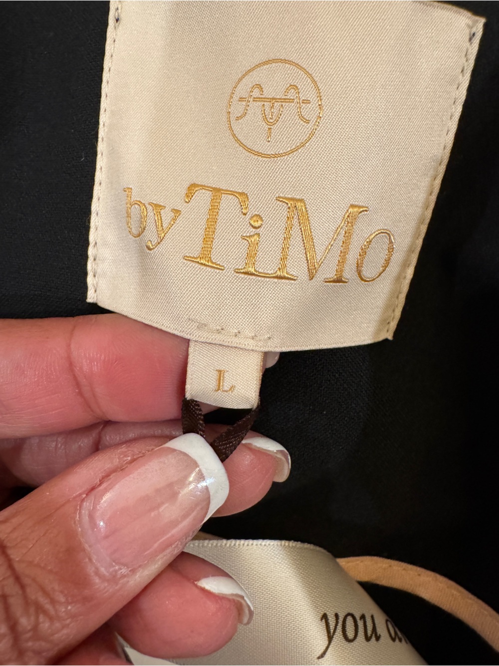 By Timo Black Jacket with Puff Shoulder & Gold Buttons - Cropped Size L - Picture 14 of 16